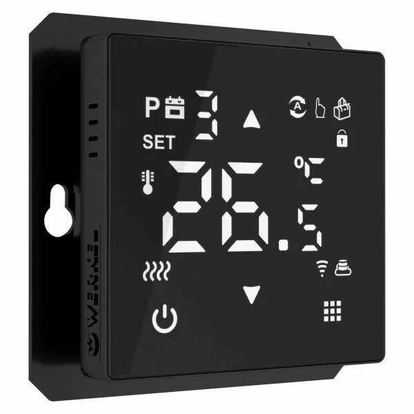 Терморегулятор сенсорный для теплого пола с Wi-Fi W1151208 (черный) Werkel