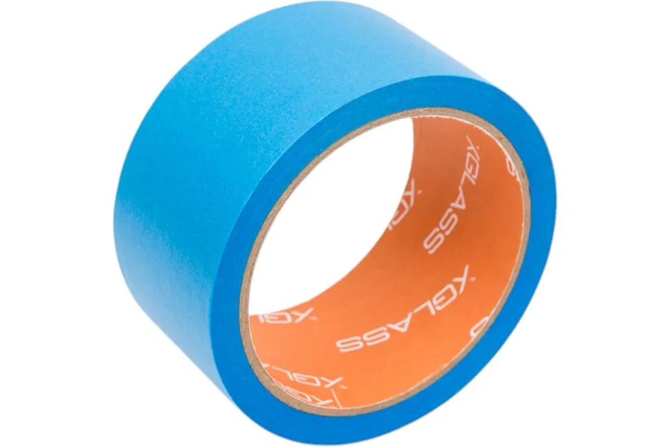 Лента малярная для для точных линий ( РИСОВАЯ бумага Washi) синяя, X-GLASS 48мм х 25м