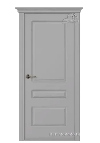 Дверь BELWOODDOORS "Роялти" глухая 80 (21-9) эмаль светло - серый