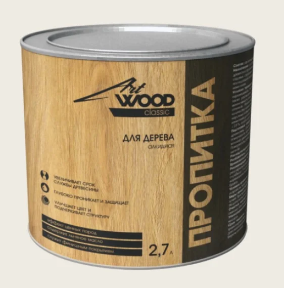 Состав деревозащитный ArtWOOD Classic белый 2,7 л