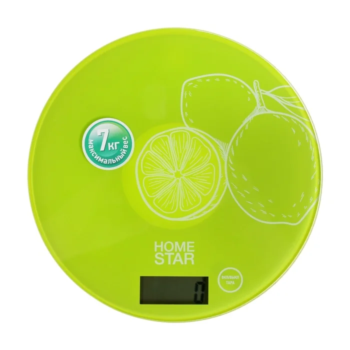 Весы кухонные электронные HOMESTAR HS-3007S, 7 кг, лайм