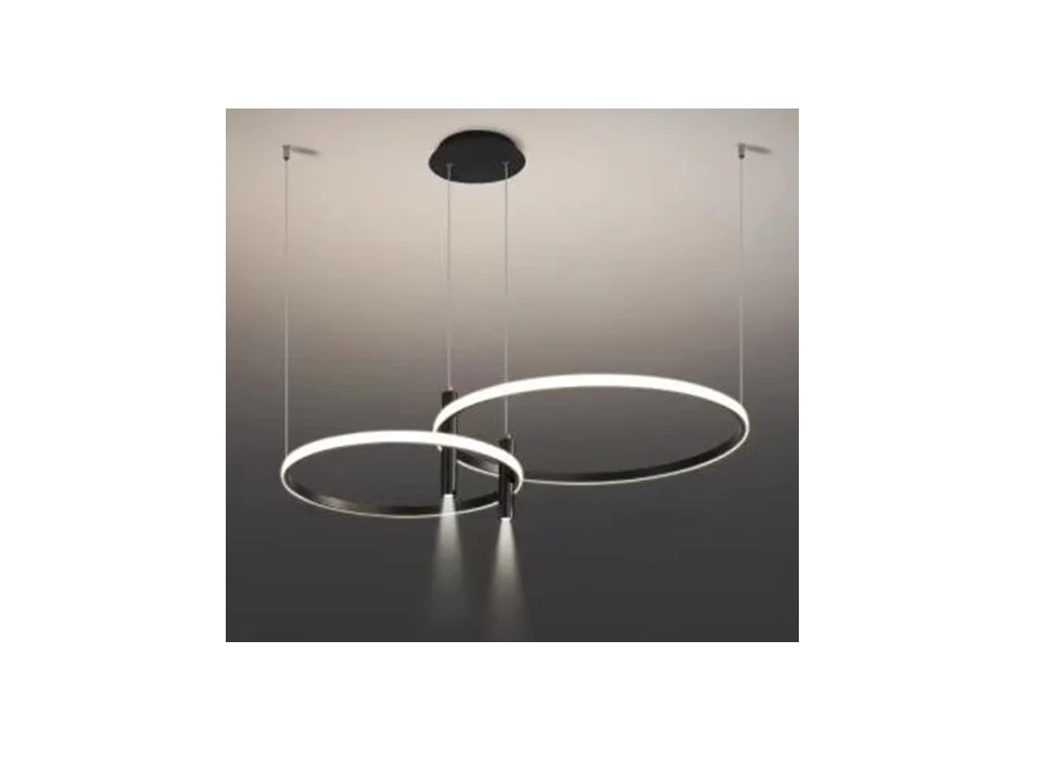 Люстра Stato 2970-600+400 BK, LED 108W+14W
