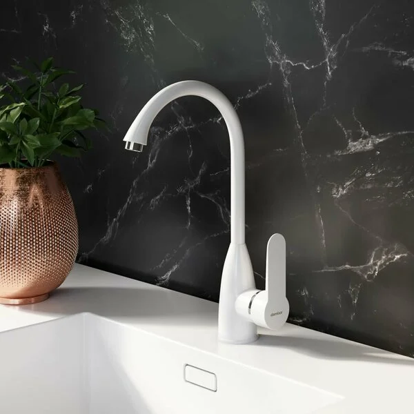 Смеситель Damixa Neptune DX408000200 полимерный для кухни, белый