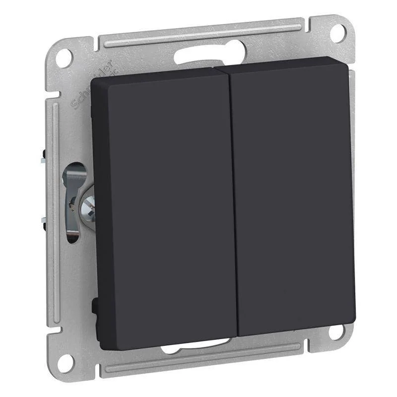 Механизм переключателя 2-кл. ATLAS DESIGN (сх.6) 10АХ карбон Schneider Electric ATN001065