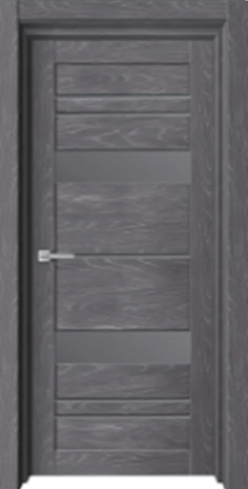 Дверь ДВЕРИ ГУД IKS X3 экошпон Дуб шале частичное стекло графит 60