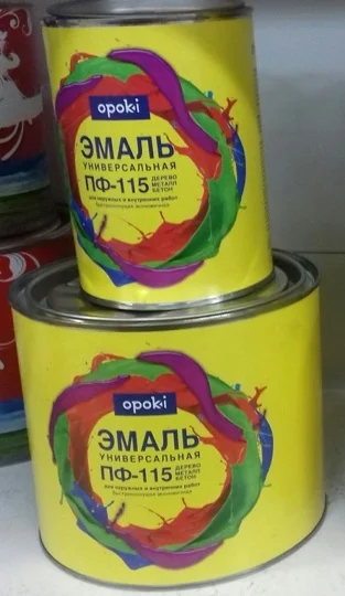 Эмаль ПФ-115 желтая 1,8 кг OPOKI