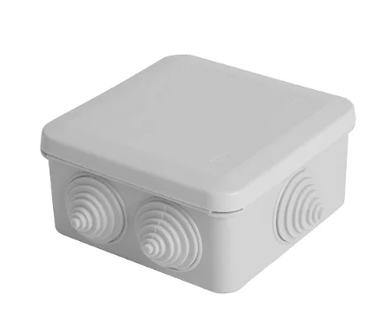 Коробка разветвительная 85*85*40мм, 6 вводов, IP44, светло-серая, Stekker EBX10-34-44 (GE41235)