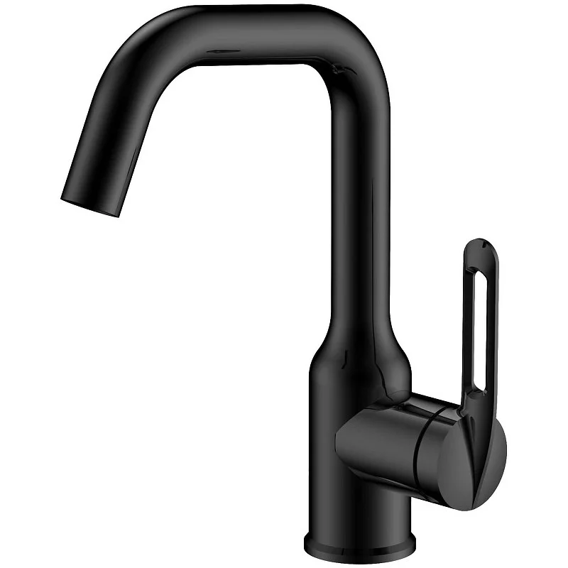 Смеситель HAIBA HB10825-7 для раковины, низкий излив, черный матовый
