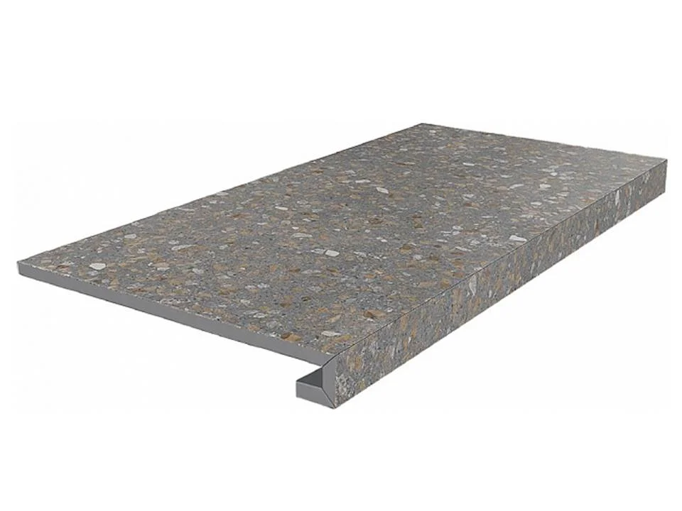 Ступень KERAMA MARAZZI Терраццо клееная коричневая 33х60х11 арт.SG632200R\GCF