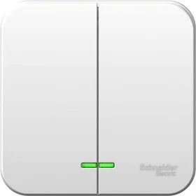 Выключатель 2-кл. ОП Blanca 10А IP20 (сх. 5) 250В с подсветкой с изолир. пластиной бел. Systeme Electric BLNVA105111 SE