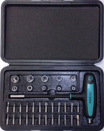 Набор инструмента Jettools , биты и головки, PH/ PZ/ SL / TORX/ HEX 25 мм с адаптером, 35 предметов