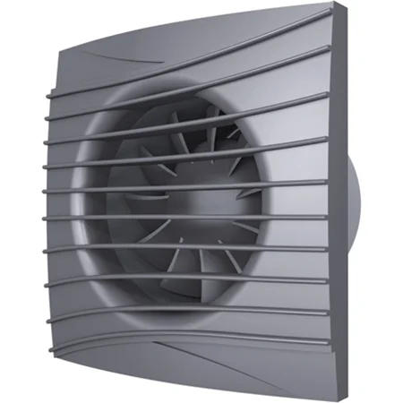 Вентилятор SILENT 4C dark gray metal осевой вытяжной с обратным клапаном D 100, ЭРА
