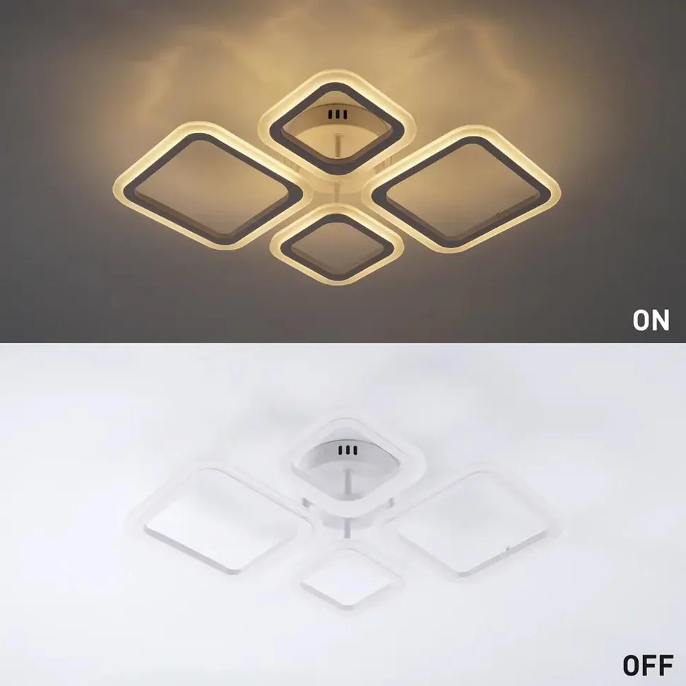 Светильник управляемый светодиодный OVAL 60W 4S-RC-600x445x95-WHITE/WHITE-220-IP20