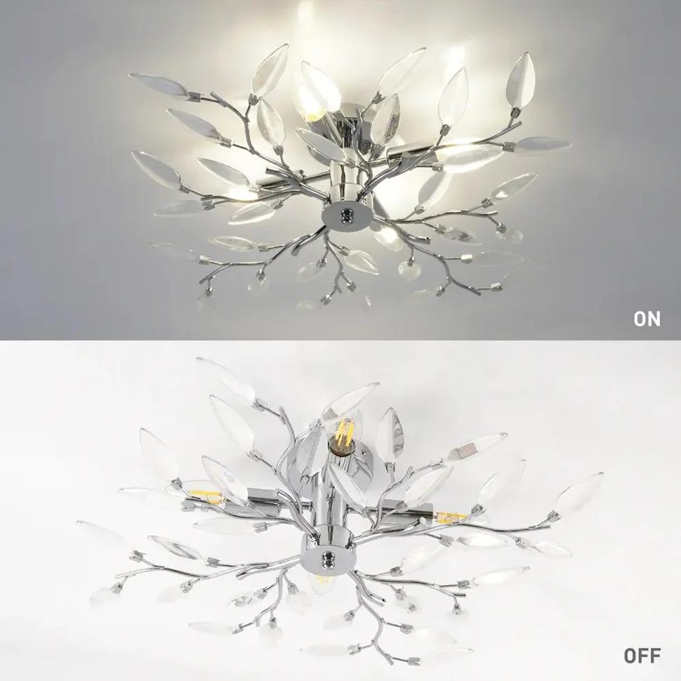 Люстра VIOLA 6xE14-600х150-CHROME/CRYSTAL-220-IP20